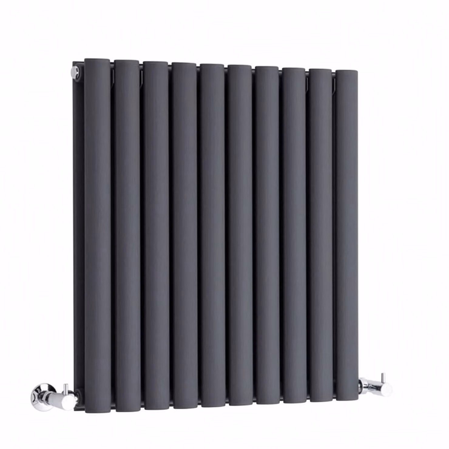 Radiatore di Design Orizzontale (Pannello Doppio) - 595mm x 590mm - Antracite - Sterling Quinn by Hudson Reed