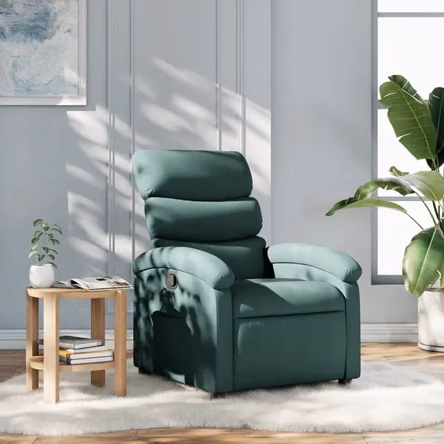Divano Sedia-Poltrona reclinabile in Tessuto Verde Scuro 853485