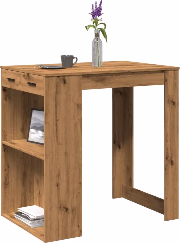 Maison Exclusive - Tavolo Bar Rovere Artigianale 102x70x103,5 cm in Truciolato