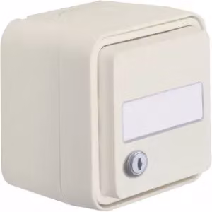 Berker 47893502 Presa SCHUKO con coperchio ribaltabile AP bianco polo opaco Berker W.1