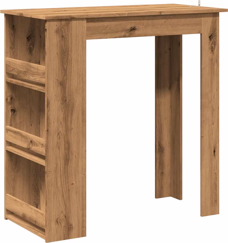 Tavolo da Bar con Ripiani Rovere 102x50x103,5 cm in Truciolato