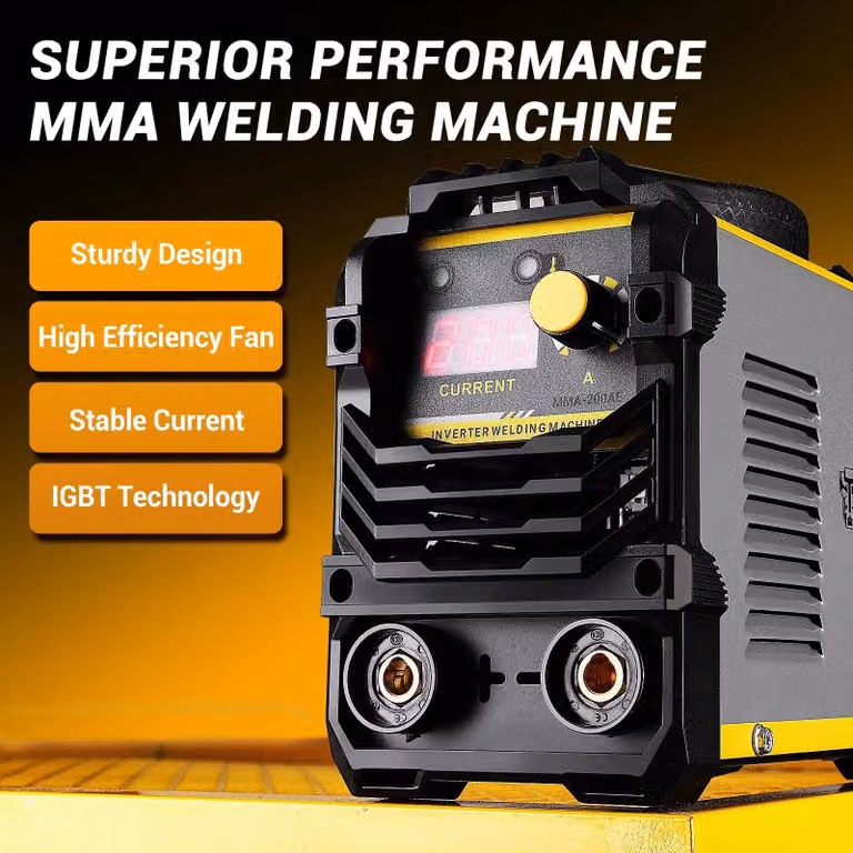 Saldatrice elettrica - MMA ARC inverter - 220V - 4.1KW - Digitale - Portatile - Nera/Argento
