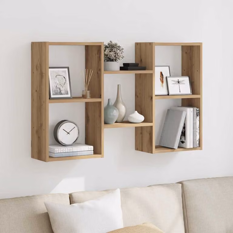 Scaffale a Parete Moderno vidaXL in MDF Marrone L: 96 cm, P: 18 cm, H: 60 cm