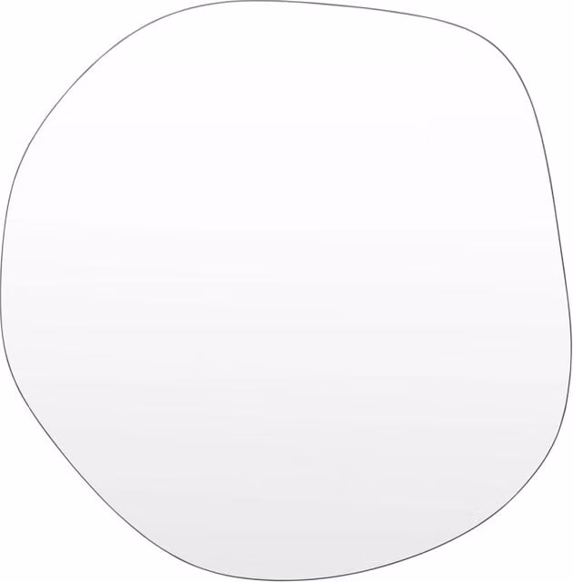 Specchio organico Hispanohogar con LED perimetrale a 2 colori di luce, Larghezza: 80 cm