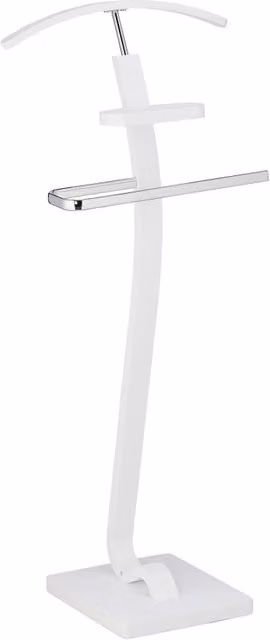 Servo muto moderno ed elegante porta abiti 100 x 50 x 40 cm in legno bianco 13_0011912