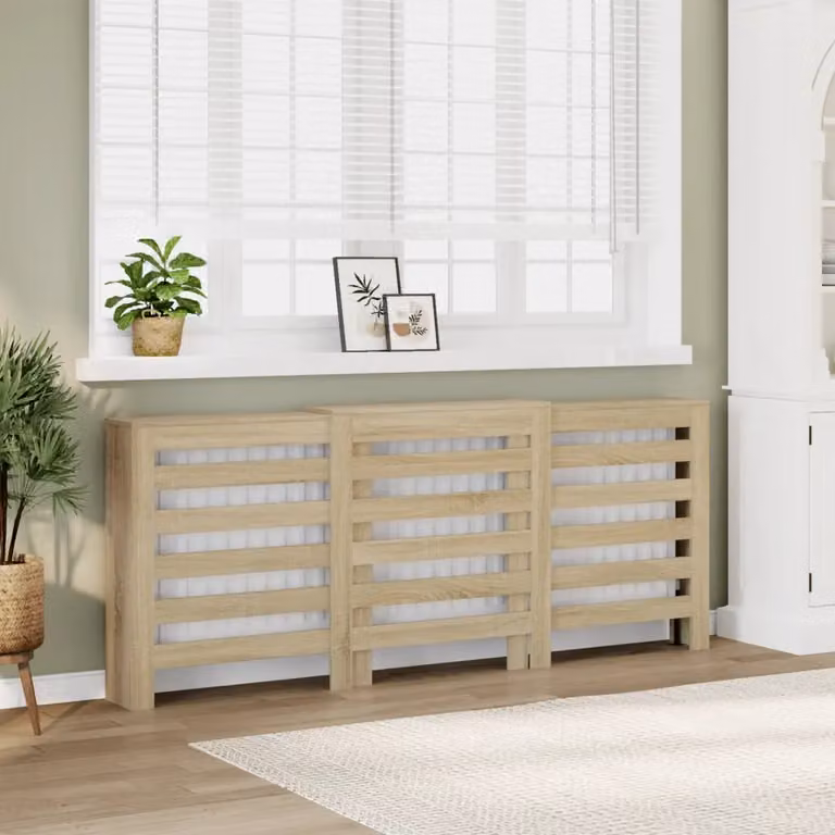 Copertura per radiatori vidaXL in Rovere Sonoma, L 205 cm x P 21,5 cm x H 83,5 cm