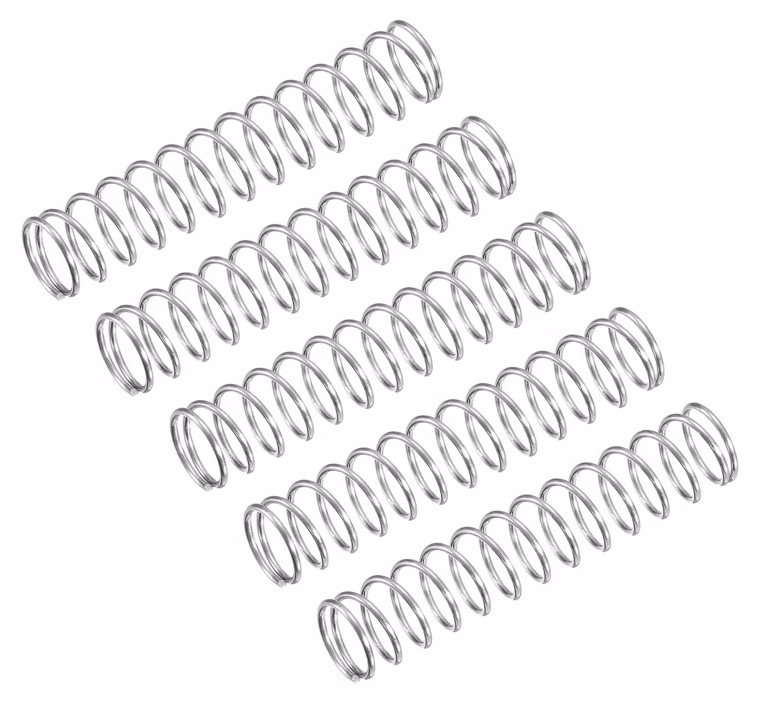 Confezione da 5 molle a compressione, acciaio inossidabile 304, diametro esterno 9 mm, diametro del filo 0,8 mm, lunghezza 45 mm