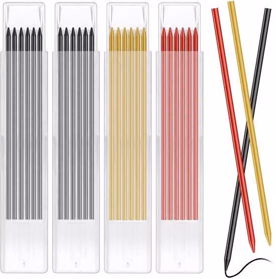 Contenitore impermeabile per matite grafite - 24 pezzi - 2,8 mm - Resistente e stabile - Scatola per utensili