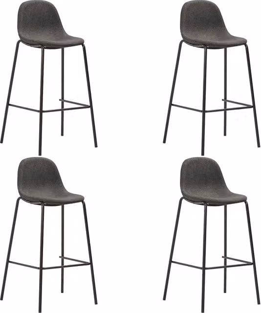Set da Bar 5 pz in Tessuto Grigio Scuro 3051134