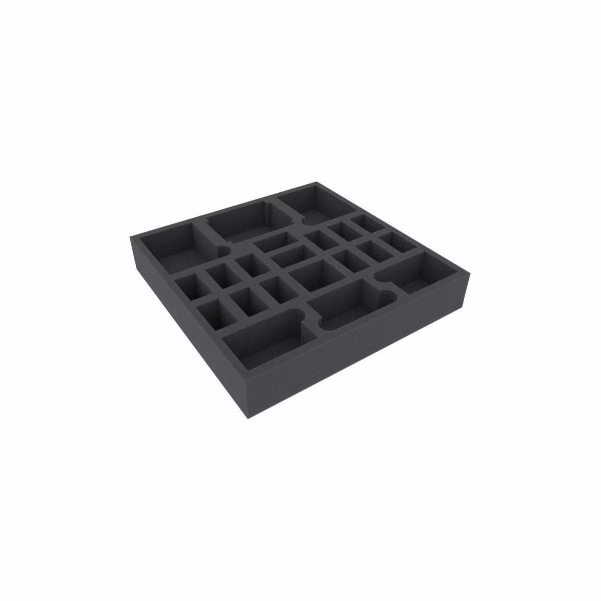 Inserto in schiuma 295x295x50 mm per miniature da giochi da tavolo, 21 scomparti