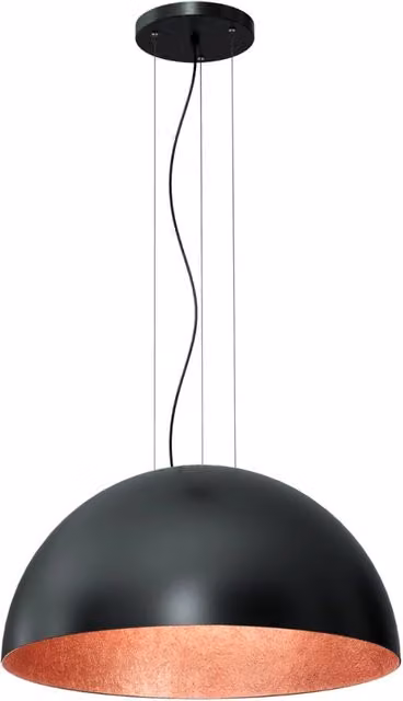 Lampada a sospensione Compo Ø60 nero/rame E27 15W Luminex