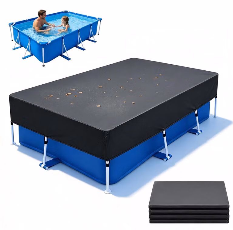 Copertura rettangolare per piscina, ideale per la protezione stagionale
