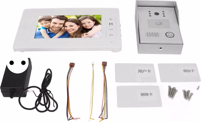 Sistema videocitofonico cablato, schermo a colori TFT da 7 pollici, citofono per ville con visione notturna a infrarossi