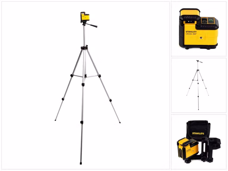 Stanley Cross360 Laser a linee verdi a croce STHT-77641-1 con treppiede da 54 cm a 154 cm