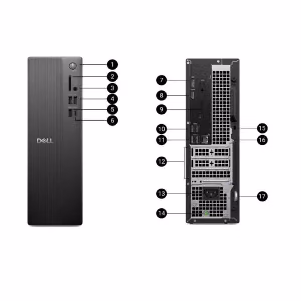 Dell Pro QVS1260 Slim PC Nero con Intel Core Ultra 5 225, 16 GB DDR5-SDRAM, 1 TB SSD e Windows 11 Pro – 2