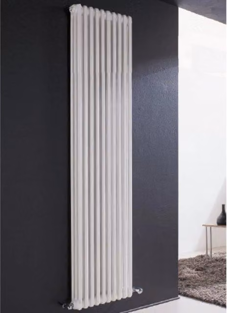 Radiatore Termosifone Cordivari Ardesia in acciaio tubolare, 3 Colonne, Colore Ardesia, H: 200 cm, Interasse: 194,4 cm