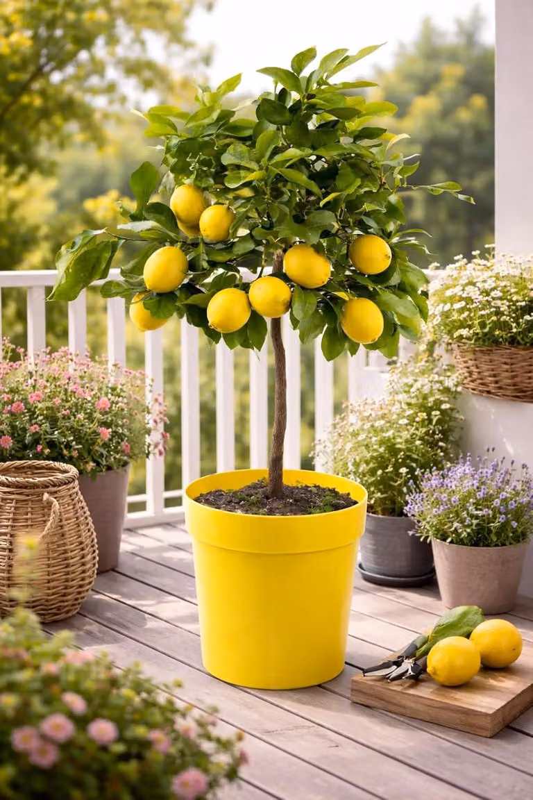 Limone delle quattro stagioni 80–100 cm – Citrus limon 'Lunario' Albero di limone, pianta da vaso sempreverde, limoni commestibili, agrume mediterraneo