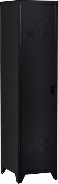 Armadio in metallo per ingresso e camera ¨C Minimal ¨C Nero, 43x50x180 cm