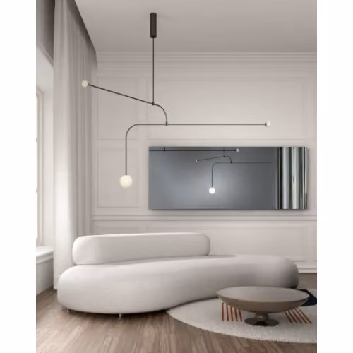 Specchio rettangolare di design in vetro Panorama Stones
