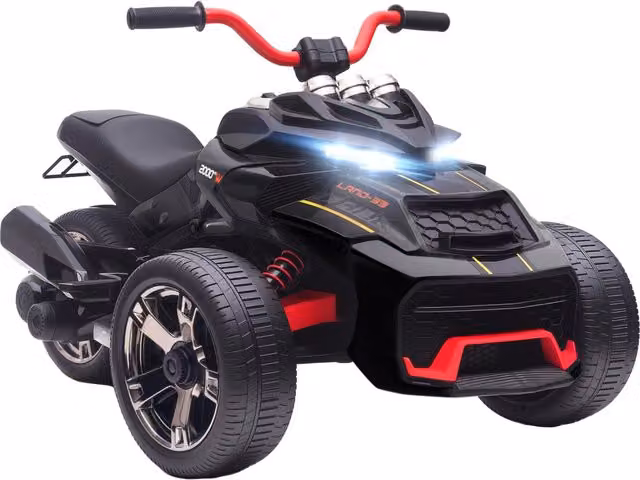 Auto elettrica per bambini ¨C zephmum ¨C 12V 3 ruote 2 motori nero