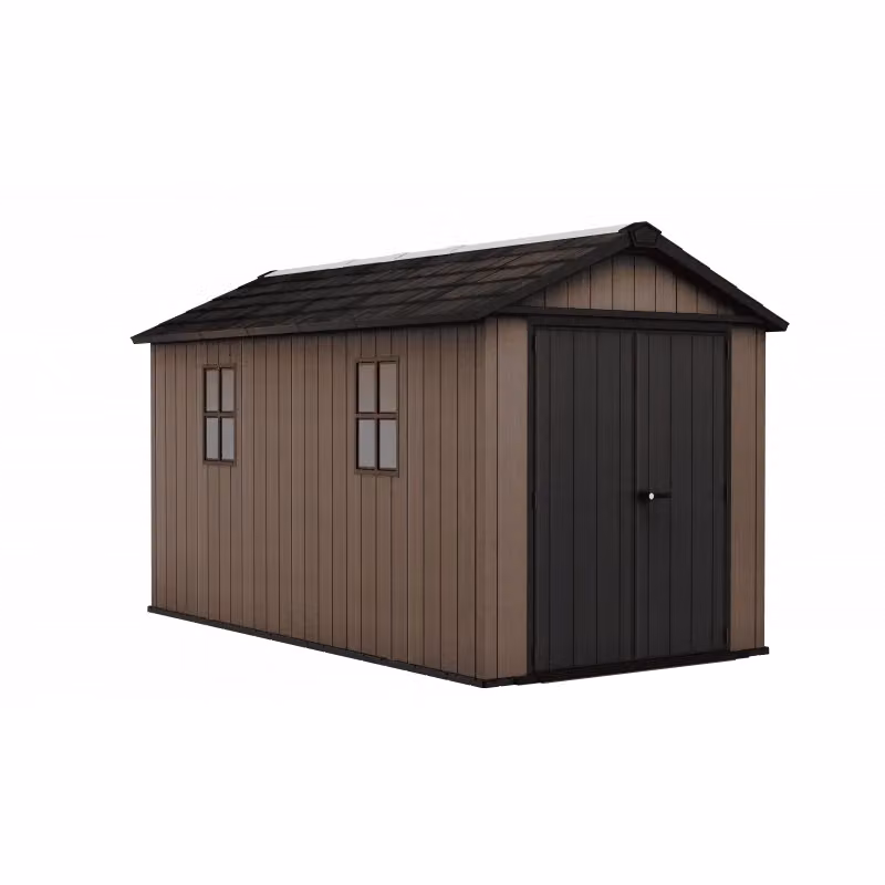 Casetta da giardino in resina Keter Newton Plus 7513/1375 Marrone con pavimento e doppia porta L: 413 cm, H: 230 cm – 2