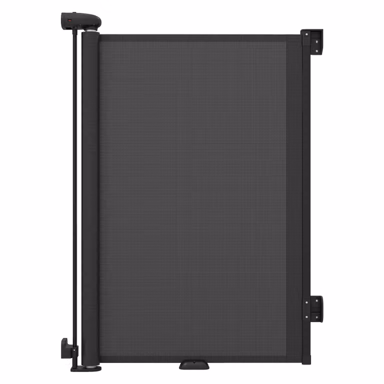 Costway Cancelletto di sicurezza estensibile per bambini e cani, Barriera per bambini retrattile con doppia chiusura 190cm Nero