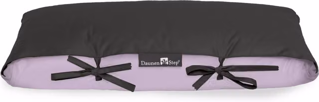 DaunenStep Trapuntino Mio Sakura Lilla e Blu scuro con motivo a quadri in cotone e piumino per adulti L: 160 cm, P: 105 cm – 1