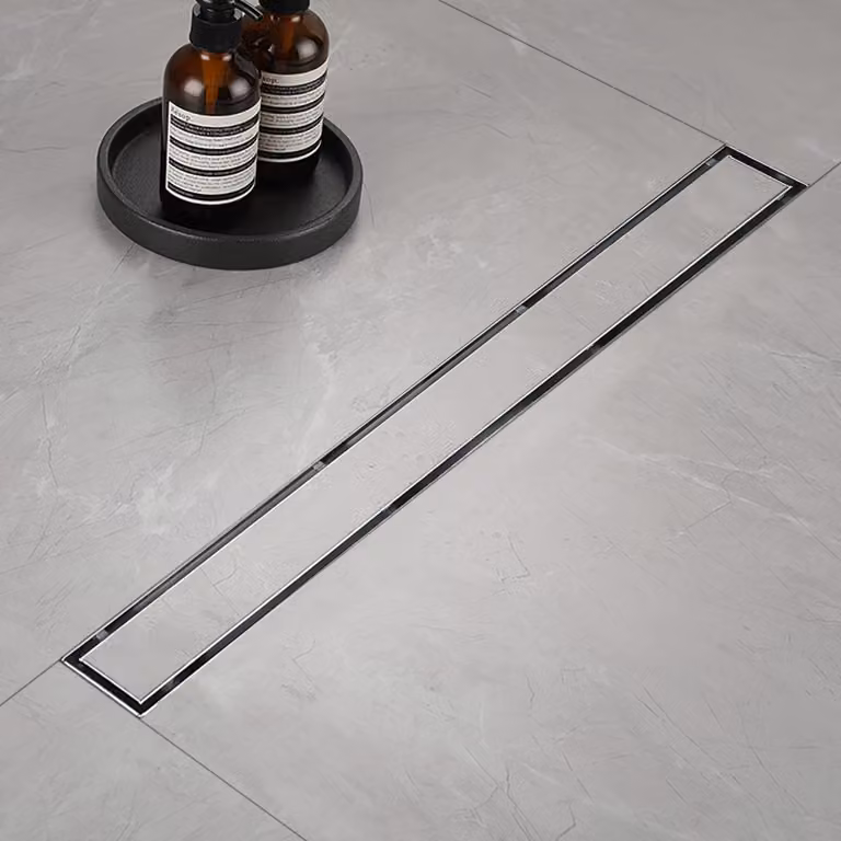 Scarico a pavimento da 70 cm, 2-in-1, in acciaio inossidabile, con sifone e filtro