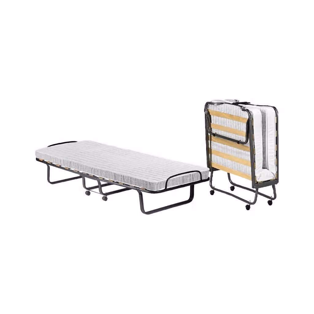 Letto pieghevole con materasso incluso DMORA Brandina Nives nero L 80 cm x P 190 cm – 2