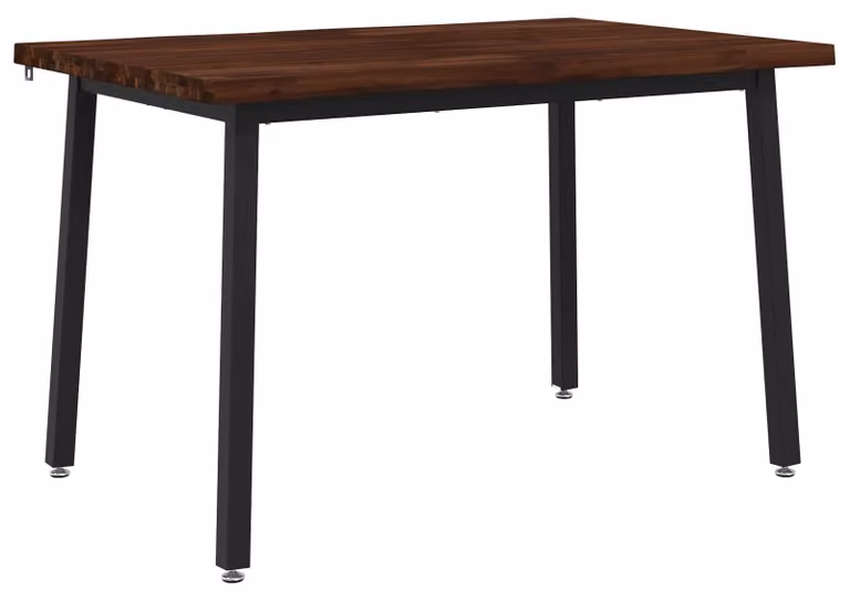110 x 55 x 75 cm. Realizzato in legno massello di acacia, colore marrone scuro e nero