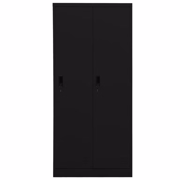Armadio nero 80x50x180 cm in acciaio