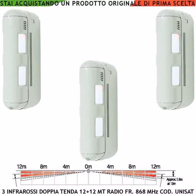Sensore di movimento Securvera WiFi Smart App, colore bianco, con rilevamento infrarosso per esterni