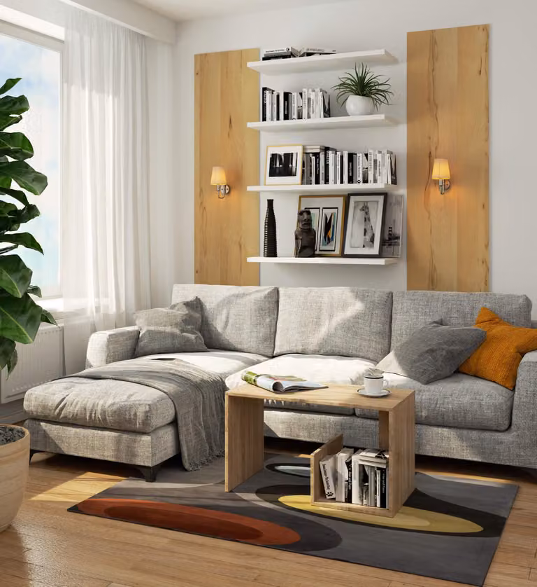 Tavolino con spazio contenitivo | Tavolino da caffè | Piano in laminato, 110x60x45 cm