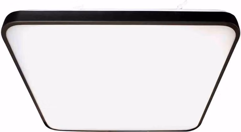 Plafoniera LED quadrata FABIO bianco e nero 23W, luce bianca neutra 1955 lm, plastica, dimensioni: 6x37x37 cm, IP20, Milagro
