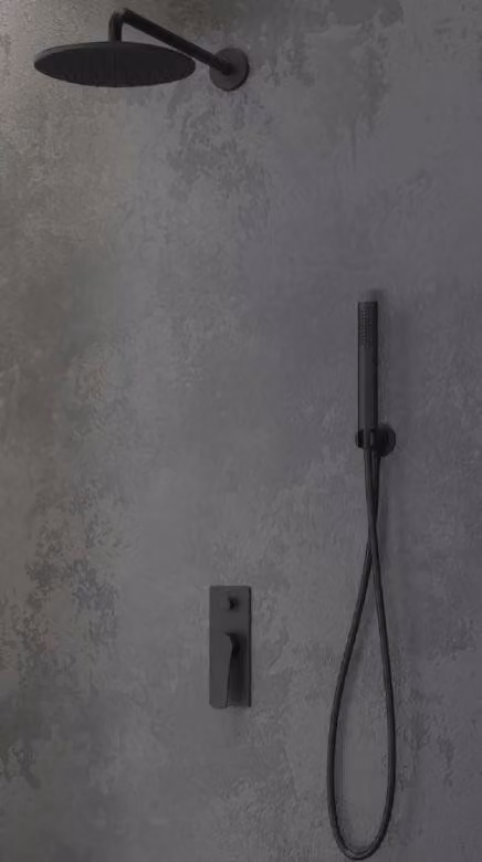 ANDARE set doccia da incasso con doccetta-Cromo nero-Cromo nero