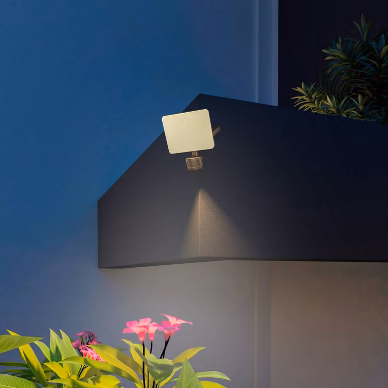 Calex Smart Outdoor Sicurezza senza cornice, sensore Frameless Secure, dimmerabile, Nero, Plastica, Moderno