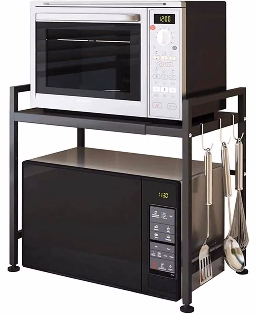 Elzusha - Ripiano estraibile per la cucina con 6 ganci