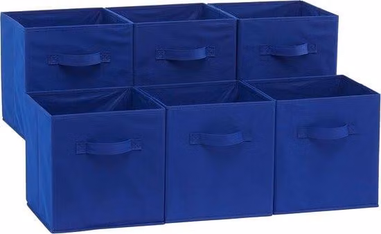 Set di cubi portaoggetti in tessuto pieghevole con maniglia