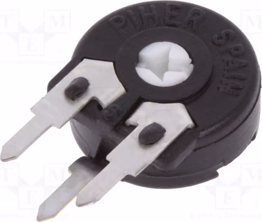 2 potenziometri: per l'installazione, resistenza di 2,5 kΩ, rotazione singola, montaggio verticale, potenza dissipata 150 mW, modello PT10LH01252A2020S