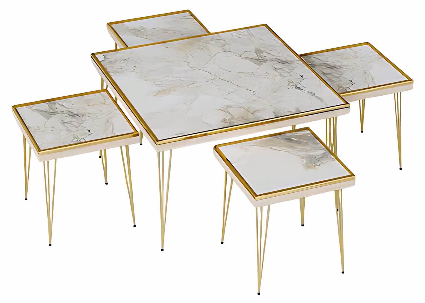 Wohnzimmer-Set Beige MDF Edelstahl modern elegant