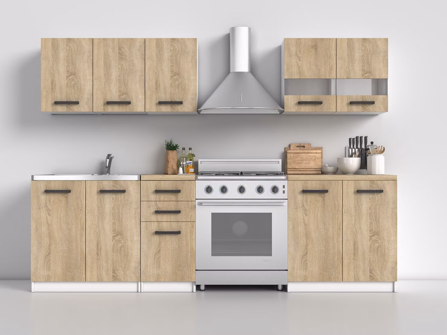 Mobile cucina 200/200 cm KRISTEL - rovere sonoma