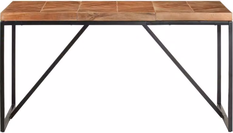 Tavolo da Pranzo 140x70x76 cm in Legno Massello Acacia e Mango