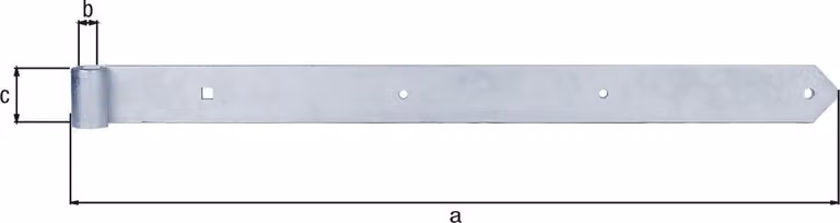 Cerniera per tapparella Gustav Alberts 800x Ø 20x60mm in acciaio grezzo zincato giallo - 312343