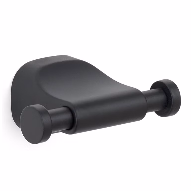 Appendiabiti da muro in acciaio inox e Cromall ST26 Gedy serie STELVIO Nero Opaco