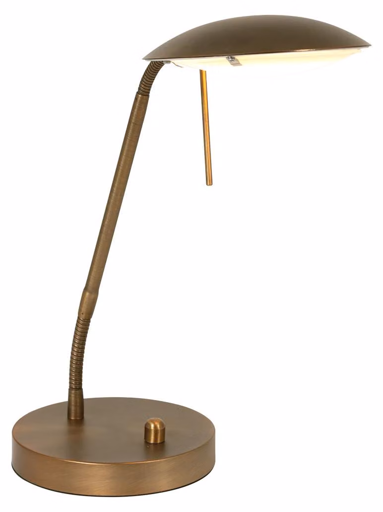 Lampada da tavolo - bronzo - Biron - vetro metallo - Ø 17cm - LED - 1315BR - Mexlite
