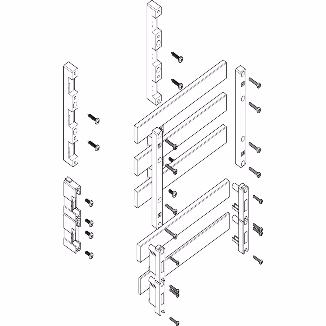 Modulo barra collettrice ABN profondo 1FB/3RE 60 mm con CU 30x10 mm, a 5 poli, EBM 70 mm MTSC13765