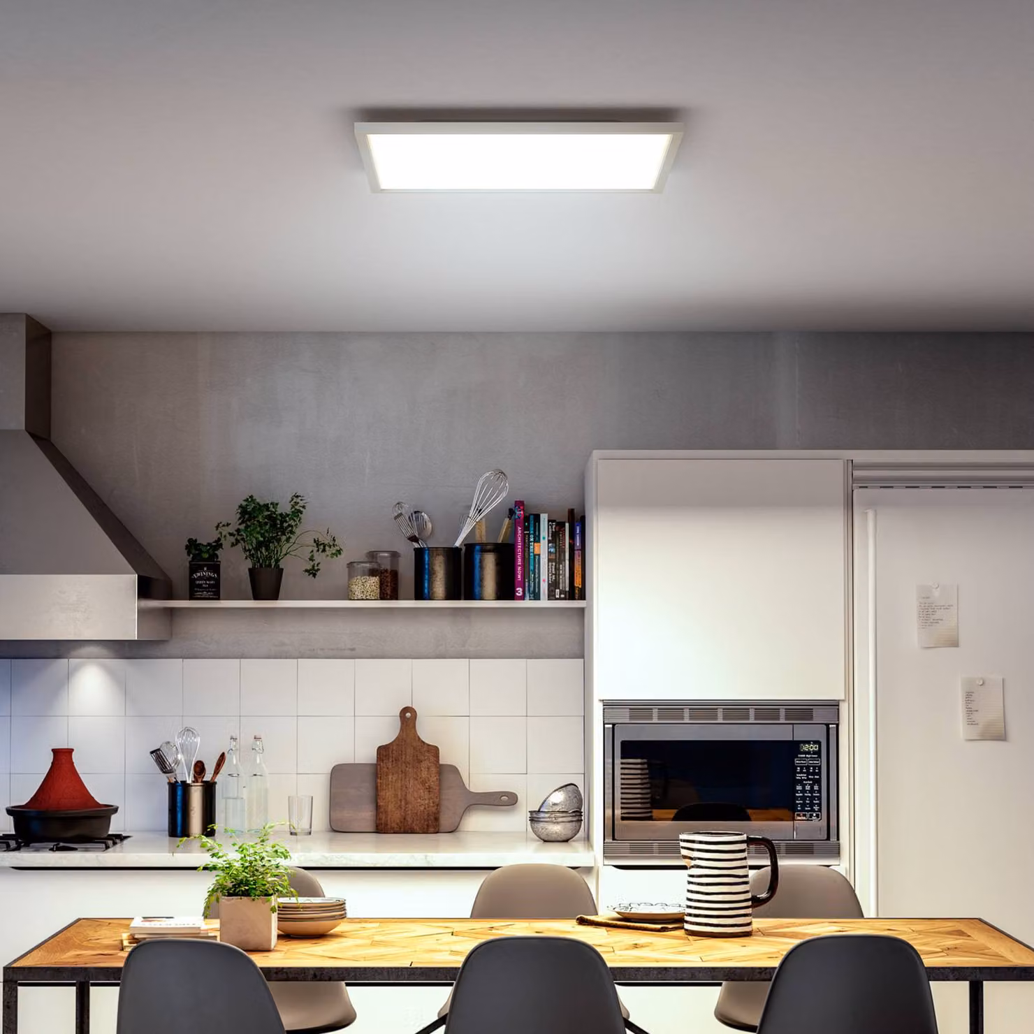 Philips Hue Plafoniera smart Aurelle, dimmerabile, Bianco / Opale, Soggiorno / Sala da pranzo, Alluminio, Moderno