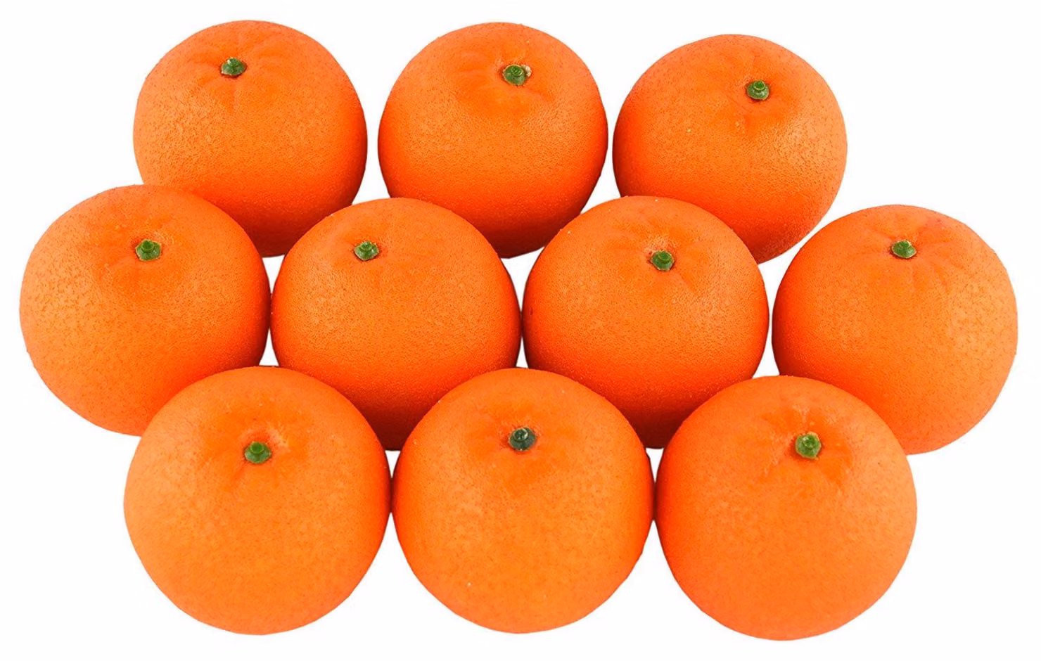 Arance artificiali, confezione da 10 pezzi, diametro 7,6 cm, frutta decorativa