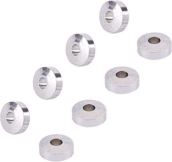 Set di distanziatori rotondi - Distanziatori metallici a scatto - Design per gioielli - Design allegro - Diametro 5 mm - Finitura in acciaio inossidabile