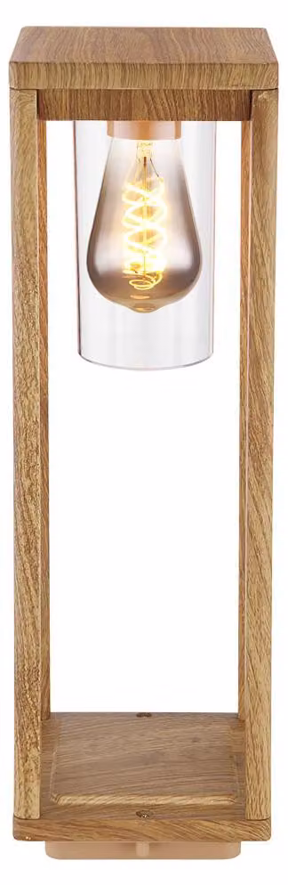 Lampada da parete, alluminio con aspetto legno, altezza 50 cm